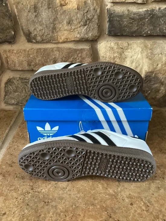 Adidas Samba OG Women 7.5 White Black Clear Granite IG9030 New In Box - Picture 3 of 7